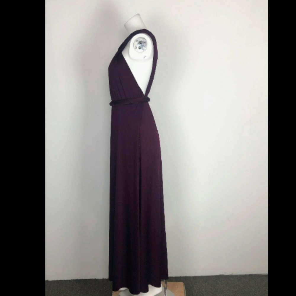 Lulu's One Shoulder Grecian Long Maxi Dress Purple - Picture 4 of 7